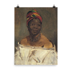 Second Most Famous Woman in Parisian Art poster on a plain backdrop in size 8"x10".