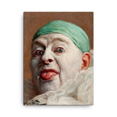Self Portrait by Armand Henrion canvas print on a plain backdrop in size 18"x24".