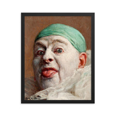Self Portrait by Armand Henrion framed print on a plain backdrop in size 16"x20".