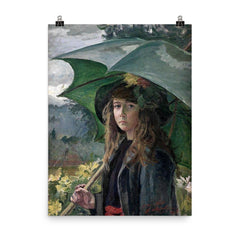 Self-Portrait by Elisabeth Chaplin, 1903 poster on a plain backdrop in size 8"x10".