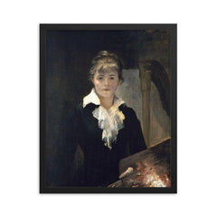 Self-Portrait by Marie Bashkirtseff, Ukrainian, 1858-1884 framed print on a plain backdrop in size 16"x20".