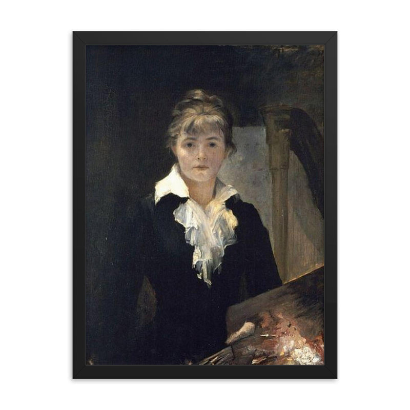 Self-Portrait by Marie Bashkirtseff, Ukrainian, 1858-1884 framed print on a plain backdrop in size 18