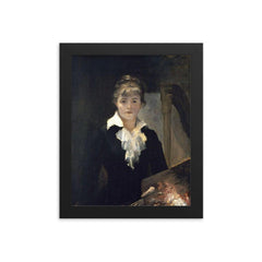 Self-Portrait by Marie Bashkirtseff, Ukrainian, 1858-1884 framed print on a plain backdrop in size 8"x10".