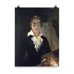 Self-Portrait by Marie Bashkirtseff, Ukrainian, 1858-1884 poster on a plain backdrop in size 8"x10".