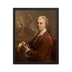 Self-Portrait by Nicolas de Largillière, 1707 framed print on a plain backdrop in size 16"x20".