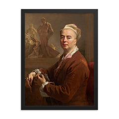 Self-Portrait by Nicolas de Largillière, 1707 framed print on a plain backdrop in size 18"x24".