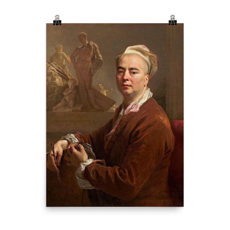 Self-Portrait by Nicolas de Largillière, 1707 poster on a plain backdrop in size 8