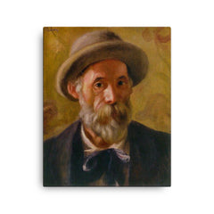 Self Portrait by Pierre-Auguste Renoir, 1899 canvas print on a plain backdrop in size 16"x20".