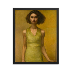 Self Portrait by Suzanne Fabry framed print on a plain backdrop in size 16"x20".