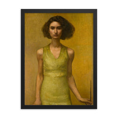 Self Portrait by Suzanne Fabry framed print on a plain backdrop in size 18"x24".