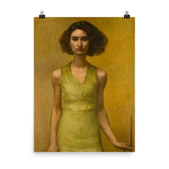 Self Portrait by Suzanne Fabry poster on a plain backdrop in size 8"x10".