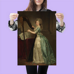 Self-Portrait with a Harp by Rose-Adélaïde Ducreux poster 3