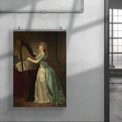 Self-Portrait with a Harp by Rose-Adélaïde Ducreux poster 4