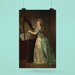 Self-Portrait with a Harp by Rose-Adélaïde Ducreux poster 6