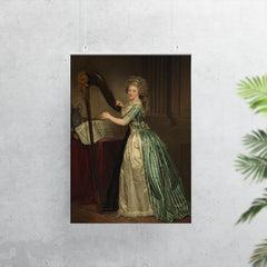 Self-Portrait with a Harp by Rose-Adélaïde Ducreux poster 7