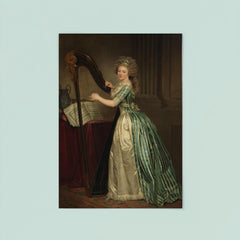 Self-Portrait with a Harp by Rose-Adélaïde Ducreux poster 8