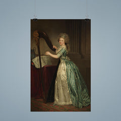 Self-Portrait with a Harp by Rose-Adélaïde Ducreux poster 9