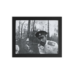 Selfie of Emperor Nicholas II, 1868-1918 framed print on a plain backdrop in size 8"x10".