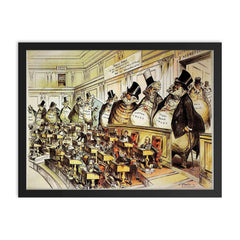Senate of the Monopolists, USA, 1889 framed print on a plain backdrop in size 18"x24".