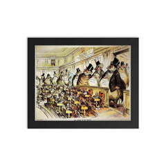 Senate of the Monopolists, USA, 1889 framed print on a plain backdrop in size 8"x10".