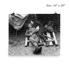 Serbian Soldier Sleeping with Father on the Front Line Near Belgrade, 1914-1915 poster 2