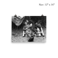 Serbian Soldier Sleeping with Father on the Front Line Near Belgrade, 1914-1915 poster 3