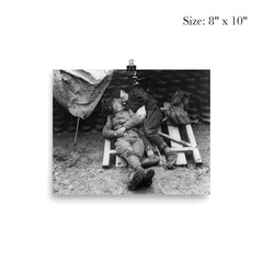 Serbian Soldier Sleeping with Father on the Front Line Near Belgrade, 1914-1915 poster 4