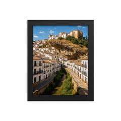 Setenil de las Bodegas Spain framed print on a plain backdrop in size 8"x10".