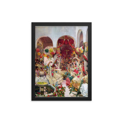 Sevilla, The Dance by Joaquín Sorolla, 1915 framed print on a plain backdrop in size 12"x16".