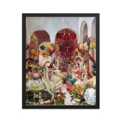 Sevilla, The Dance by Joaquín Sorolla, 1915 framed print on a plain backdrop in size 16"x20".