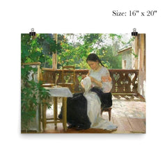 Sewing by Mycola Pymonenko, 1862-1912 poster 2