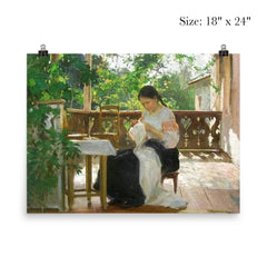Sewing by Mycola Pymonenko, 1862-1912 poster 5