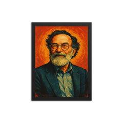 Seymour Papert framed print on a plain backdrop in size 12"x16".