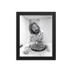 Seymour Papert framed print on a plain backdrop in size 8"x10".