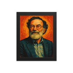 Seymour Papert framed print on a plain backdrop in size 8"x10".