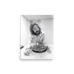 Seymour Papert poster on a plain backdrop in size 12"x16".