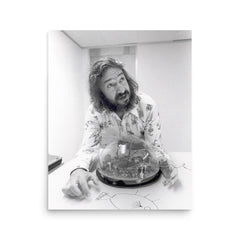 Seymour Papert poster on a plain backdrop in size 16"x20".