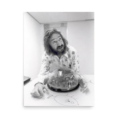 Seymour Papert poster on a plain backdrop in size 18"x24".