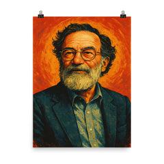 Seymour Papert poster on a plain backdrop in size 8"x10".