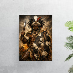 Shaka Zulu with iklwa and oxhide shield poster 7