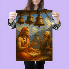 Shankara debating beneath Himalayan temple bells poster 3