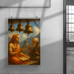 Shankara debating beneath Himalayan temple bells poster 4