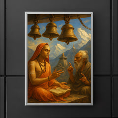 Shankara debating beneath Himalayan temple bells poster 5