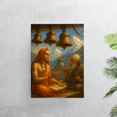 Shankara debating beneath Himalayan temple bells poster 7