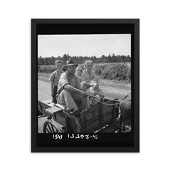 Sharecropper family near Hazlehurst, Georgia by Dorothea Lange framed print on a plain backdrop in size 16"x20".