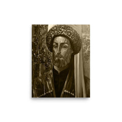 Sheikh Mansur poster on a plain backdrop in size 8"x10".