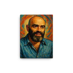 Shel Silverstein canvas print on a plain backdrop in size 12"x16".