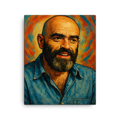 Shel Silverstein canvas print on a plain backdrop in size 16"x20".