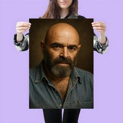 Shel Silverstein portrait poster 3