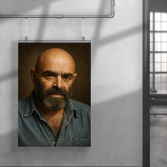 Shel Silverstein portrait poster 4